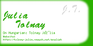 julia tolnay business card